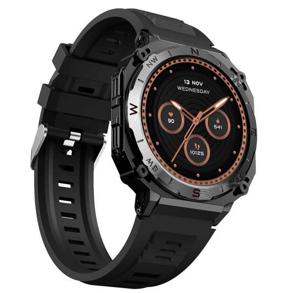 boAt Enigma X500 Smart Watch 1.43 Inch AMOLED Display, Bluetooth Calling Jet Black