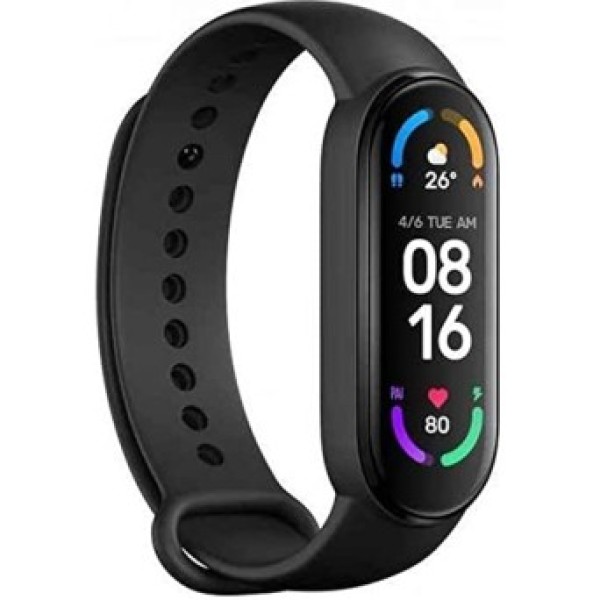 Xiaomi Mi Smart Band 6 - 1.56'' (3.96 cm) Large AMOLED Color Display, 2 Week Battery Life (Black)