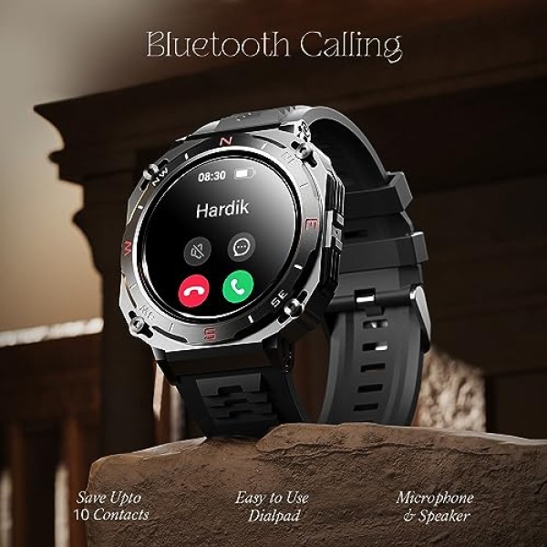 boAt Enigma X500 Smart Watch 1.43 Inch AMOLED Display, Bluetooth Calling Jet Black