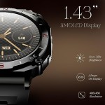 boAt Enigma X500 Smart Watch 1.43 Inch AMOLED Display, Bluetooth Calling Jet Black