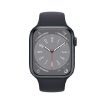 Apple Watch Series 8 [GPS 45 mm] Smart Watch w/Midnight Aluminium Case with Midnight Sport Band. Fitness Tracker, Blood Oxygen & ECG Apps, Always-On Retina Display, Water Resistant