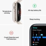 Apple Watch Series 8 [GPS 45 mm] Smart Watch w/Midnight Aluminium Case with Midnight Sport Band. Fitness Tracker, Blood Oxygen & ECG Apps, Always-On Retina Display, Water Resistant