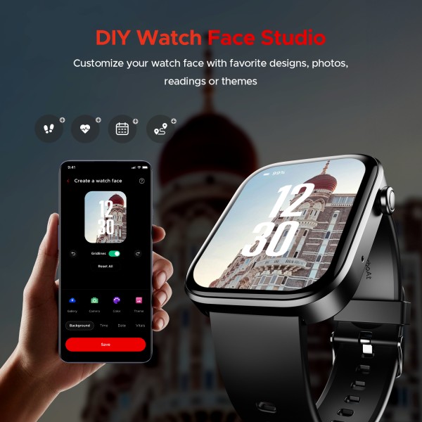 boAt Storm Call 3 w/TBT Navigation, Daily Activity Tracker, DIY Watch Face Studio,700+ Active Modes, 1.83 (4.6 cm) HD Display Fitness Smart Watch for Men & Women(