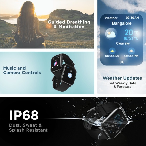 boAt Storm Pro with 1.78 AMOLED Display, 700+ Active Modes Smartwatch (Black Strap)
