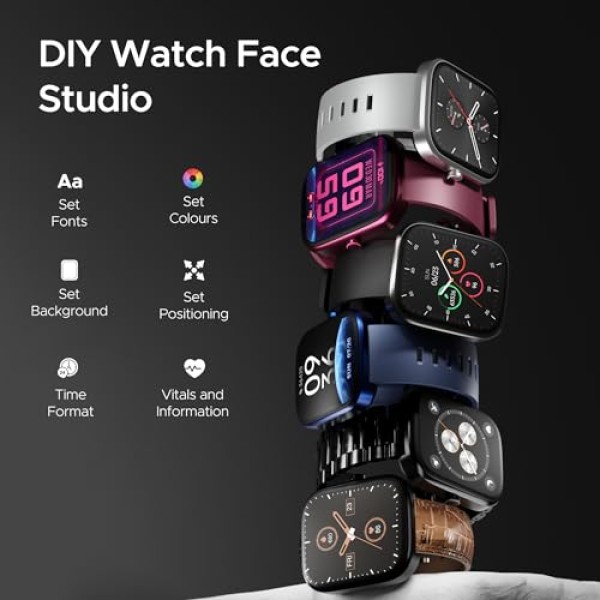 boAt Ultima Prism Smart Watch with 1.96 AMOLED Display, BT Calling Female Wellness (Steel Black)