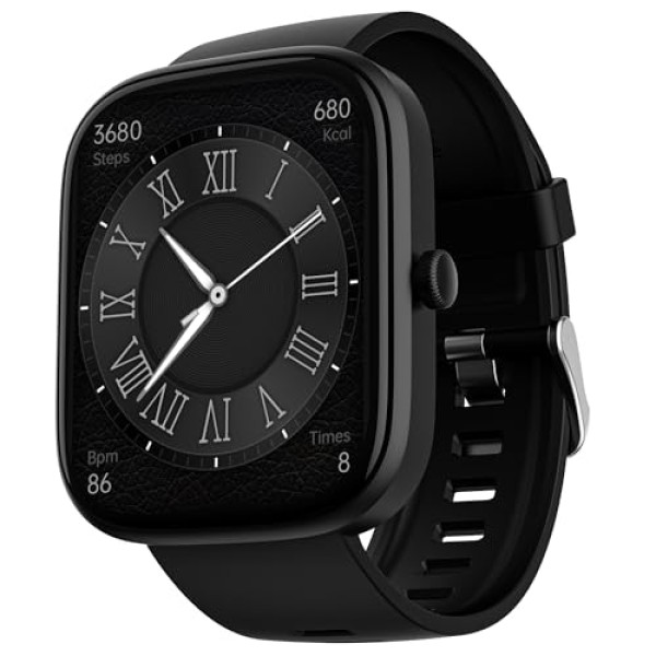 boAt Ultima Prism Smart Watch with 1.96 AMOLED Display, BT Calling Female Wellness (Steel Black)