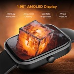 boAt Ultima Chronos with 1.96 AMOLED Display Advanced BT Calling Coins DIY Watch Smart Watch For Men And Women (Active Black)