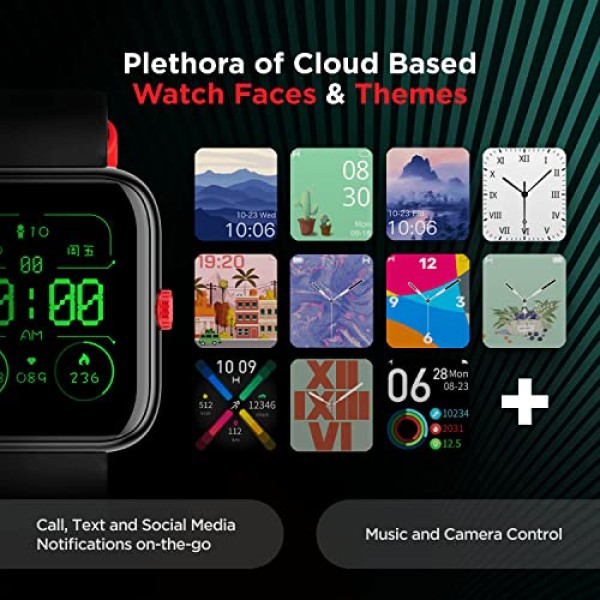 boAt Watch Mystiq Smart Watch with Stress Monitoring, HIIT, Breath Training Modes (Metal Black)