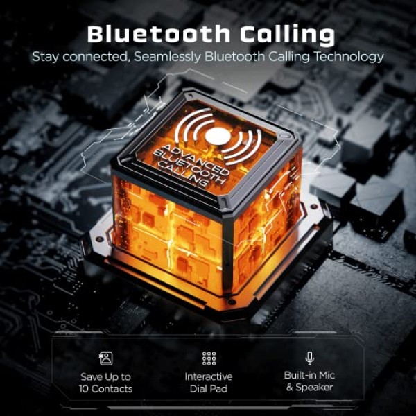 boAt Wave Armour with 1.83 HD Display, Bluetooth Calling, Rugged Design Active Black with Silver Dial
