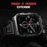 boAt Wave Armour 2 Smart Watch with 1.96 HD Display,BT Calling, Coins, Rugged Design,100 Watch (Active Black)