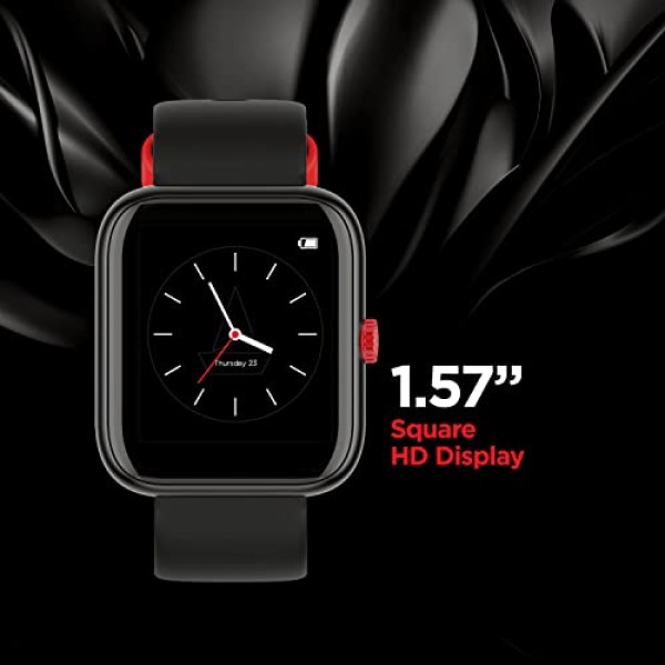 boAt Watch Mystiq Smart Watch with Stress Monitoring, HIIT, Breath Training Modes (Metal Black)