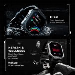 boAt Wave Armour with 1.83 HD Display, Bluetooth Calling, Rugged Design Active Black with Silver Dial