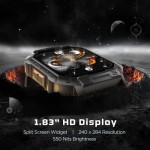 boAt Wave Armour with 1.83 HD Display, Bluetooth Calling, Rugged Design Active Black with Silver Dial