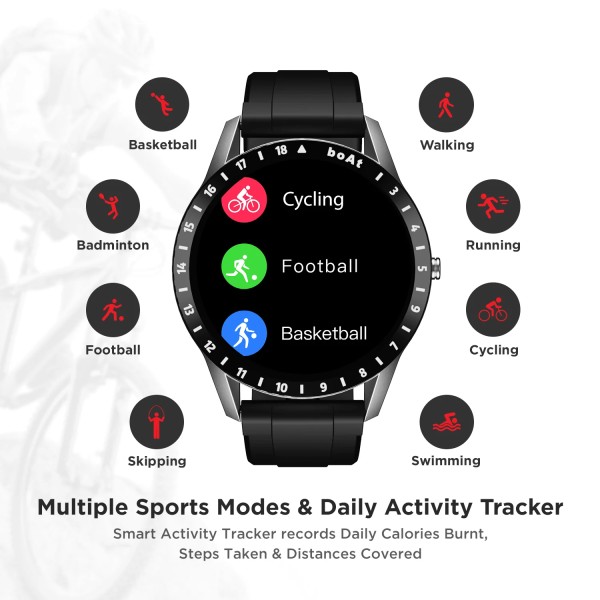 boAt Watch Iris 1.39 AMOLED Display Smartwatch Black