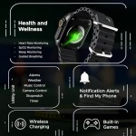 boAt Wave Elevate Pro 1.96 AMOLED Display BT Calling Coins Rugged Metal Body Smart Watch for Men And Women Active Black