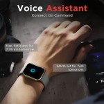 boAt Wave Connect with Bluetooth Calling Voice Smartwatch Grey Strap Free Size