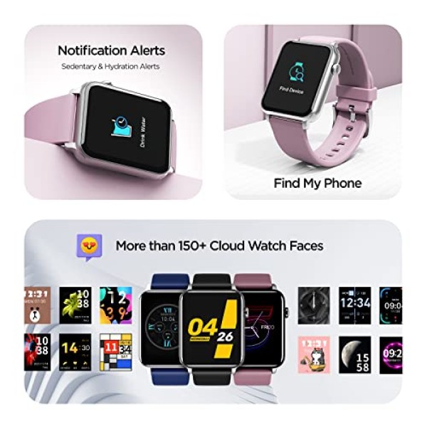 boAt Wave Call Smart Watch Smart Talk with Advanced Dedicated Bluetooth Mauve
