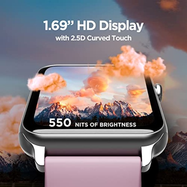 boAt Wave Call Smart Watch Smart Talk with Advanced Dedicated Bluetooth Mauve