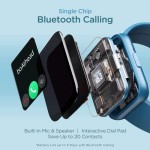 boAt Wave Call Plus Smart Watch with 1.83 HD Display, ENx Tech(Clear Calls (Midnight Blue)