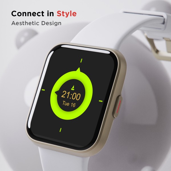 boAt Wave Connect with Bluetooth Calling Voice Smartwatch Grey Strap Free Size