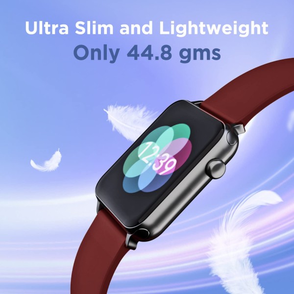 boAt Wave Lite Smartwatch with 1.69 HD Display Sleek Metal Body HR and SpO2 Level Monitor Scarlet Red