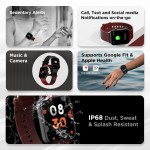 boAt Wave Lite Smartwatch with 1.69 HD Display Sleek Metal Body HR and SpO2 Level Monitor Scarlet Red
