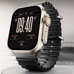 boAt Wave Genesis with 1.96'' HD Display, BT Calling, Functional Crown & Metal Body Smartwatch Black Strap, Free Size