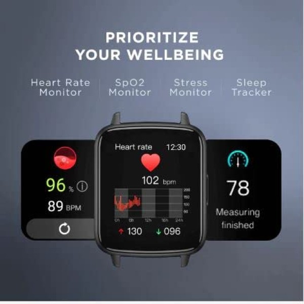 boAt Wave Neo with 1.69 inch , 2.5D Curved Display & Multiple Sports Modes Smartwatch (Blue Strap, Free Size)