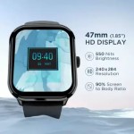 boAt Wave Infinity with 1.85 HD Screen, Functional Calling Smartwatch  (Black Strap, Free Size)