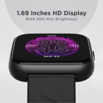 boAt Wave pro 1.69inch HD display withTemperature Sensor and live cricket updates Smartwatch (Black Strap, Free Size)