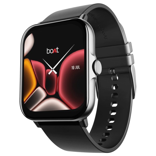 boAt Wave Ultima Max with 1.9 2.5D Curved Display, Wireless Charging Pitch Black