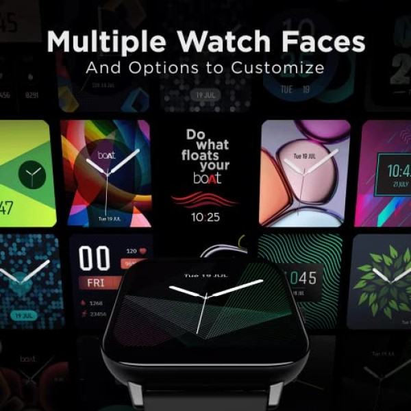 boAt Wave Ultima Max with 1.9 2.5D Curved Display, Wireless Charging Pitch Black