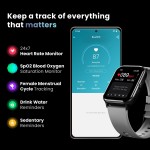 Boult Drift BT Calling 1.69 HD Display, 140 Watchfaces 475Nits Brightness, IP68 Smart watch Grey Strap Free Size