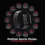 boAt Xtend SmartWatch with Alexa Built-in, 1.69” HD Display, Multiple Watch Faces, Stress Monitor (Charcoal Black)