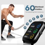 Boult Drift BT Calling 1.69 HD Display, 140 Watchfaces 475Nits Brightness, IP68 Smart watch Grey Strap Free Size