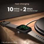 Boult Drift BT Calling 1.69 HD Display, 140 Watchfaces 475Nits Brightness, IP68 Smart watch Grey Strap Free Size