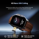 Fire-Boltt Snapp Smart Watch, Selfie Camera, 4G Nano-SIM Slot, 54.1mm AMOLED Display, Play Store- Unlimited apps, 1000mAh Battery, 2GB/4GB RAM (Jet Black Luxe)