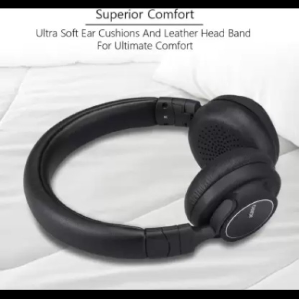 AGARO Raga Bluetooth Headphone Bluetooth without Mic Headset (Black, On the Ear)