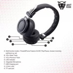 Ant Audio Treble H86 On-Ear Wireless Stereo Headset with Mic (Black)
