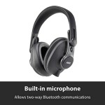 AKG K371BT Bluetooth Wireless Over Ear Headphones with Mic (Metallic)
