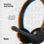 Dyazo Computer Wired Headphones | Headset with Mic | 3.5 MM Jack Compatible for Laptops | Pc | Notebooks (Black)