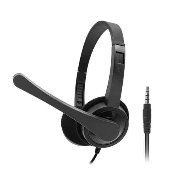 Dyazo Computer Wired Headphones | Headset with Mic | 3.5 MM Jack Compatible for Laptops | Pc | Notebooks (Black)