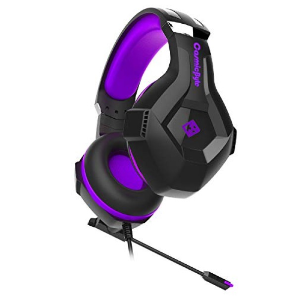 Cosmic Byte H11 Gaming wired over ear Headset with Microphone (Black Purple)