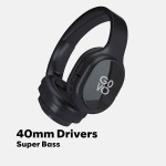 GOVO GOBOLD 600 Bluetooth Wireless On Ear Headphones with Mic, 15H Play Time, 40MM Driver, Black