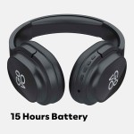 GOVO GOBOLD 600 Bluetooth Wireless On Ear Headphones with Mic, 15H Play Time, 40MM Driver, Black