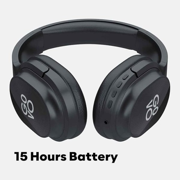 GOVO GOBOLD 600 Bluetooth Wireless On Ear Headphones with Mic, 15H Play Time, 40MM Driver, Black
