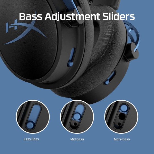 HyperX Cloud Alpha S Wired On Ear Headphones with Mic Blue