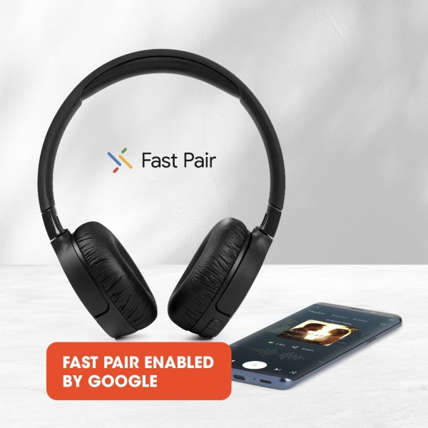 JBL Tune 660NC with 55 Hours of Battery Life and Active Noise Cancelling Bluetooth Headset Black On the Ear