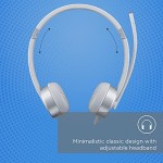 Lenovo 100 Stereo Wired On Ear Headphones with Mic Cloud white