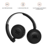 JBL T460BT-by-Harman-Wireless On Ear Headphones with Mic, Pure Bass, Portable (Black)